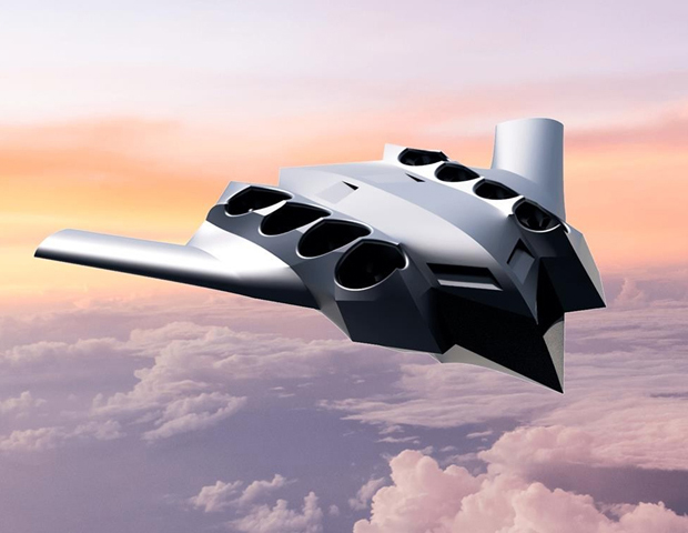 SpyDar Drakar hybrid-electric VTOL stealth military aircraft SpyDar Drakar hybrid-electric VTOL stealth military aircraft